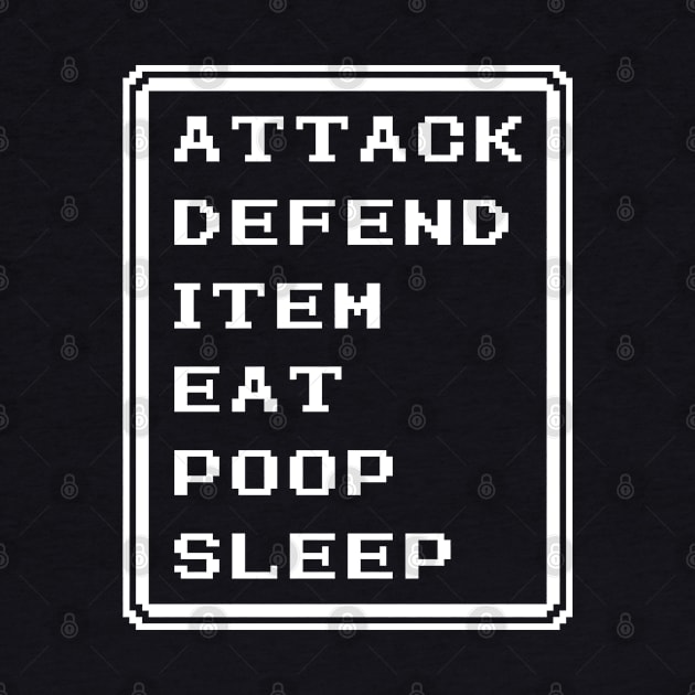 Final Fantasy Battle Menu Eat Poop Sleep Warrior Version by inotyler